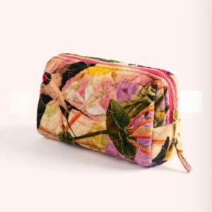 Powder Velvet Vanity Bag Cream Posy