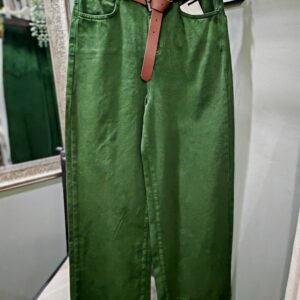 Green Wide Leg Jeans