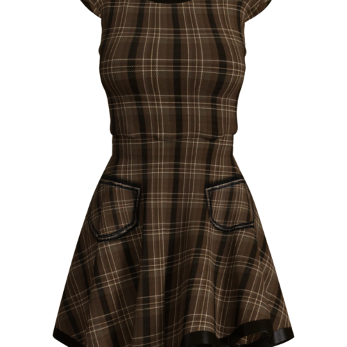 Reworked Plaid Pocket Dress