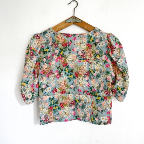 Floral Puff-Sleeve Blouse