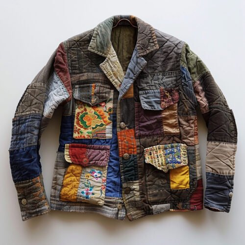 Upcycled Patchwork Denim Jacket